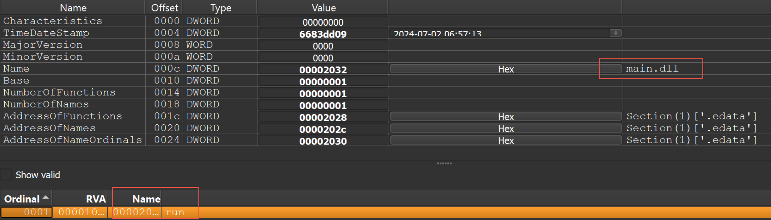 Analysis of the embedded PE file in Detect-It-Easy that showcases it's properties